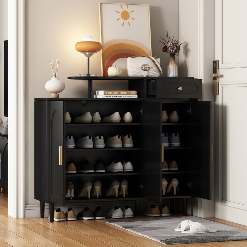 Merax Elegant Shoe Cabinet with 3 Doors