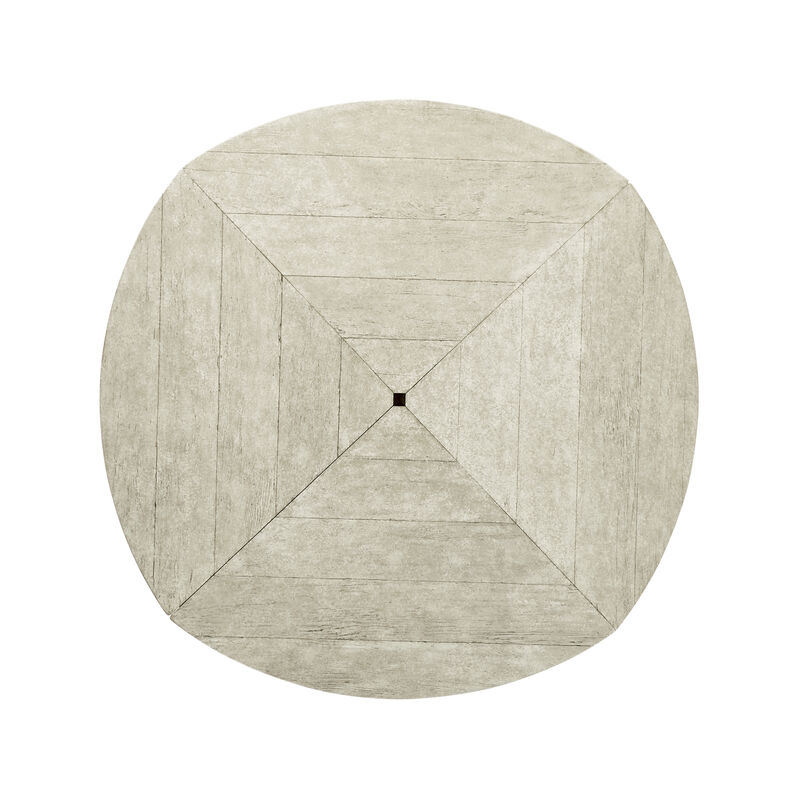 Whitewash Round Extendable Dining Table