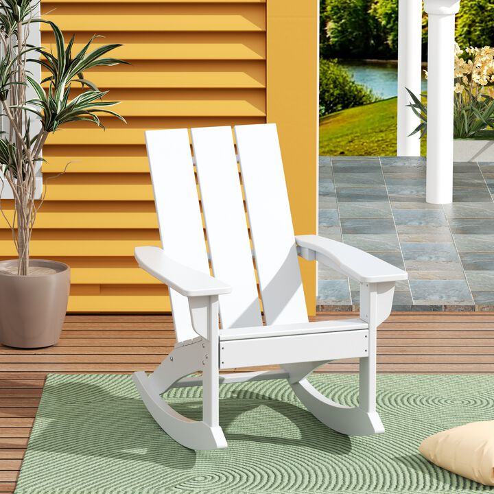 WestinTrends Modern Adirondack Outdoor Rocking Chair