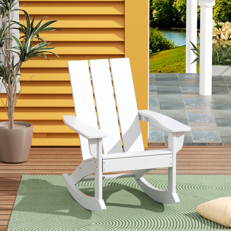 WestinTrends Modern Adirondack Outdoor Rocking Chair