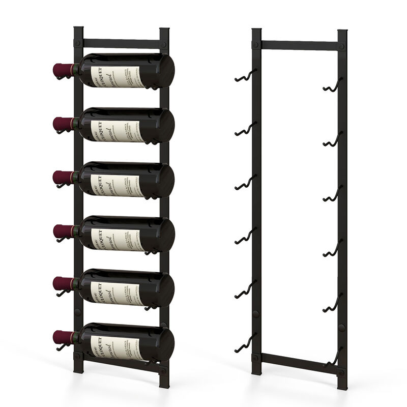 Rust proof Wall Mounted Wine Rack for 6/9/12 Bottles