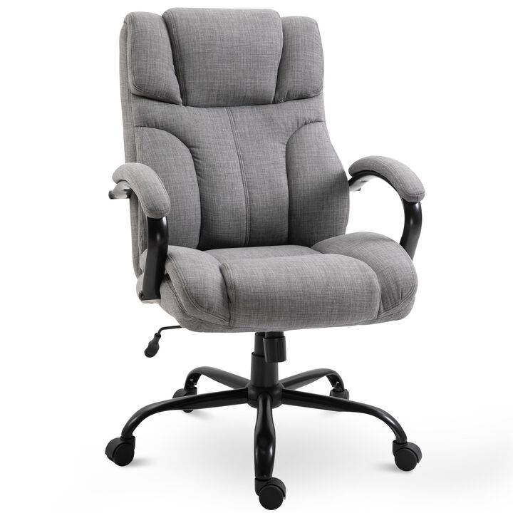Light Grey Executive Seat: Big & Tall 500lbs Office Chair