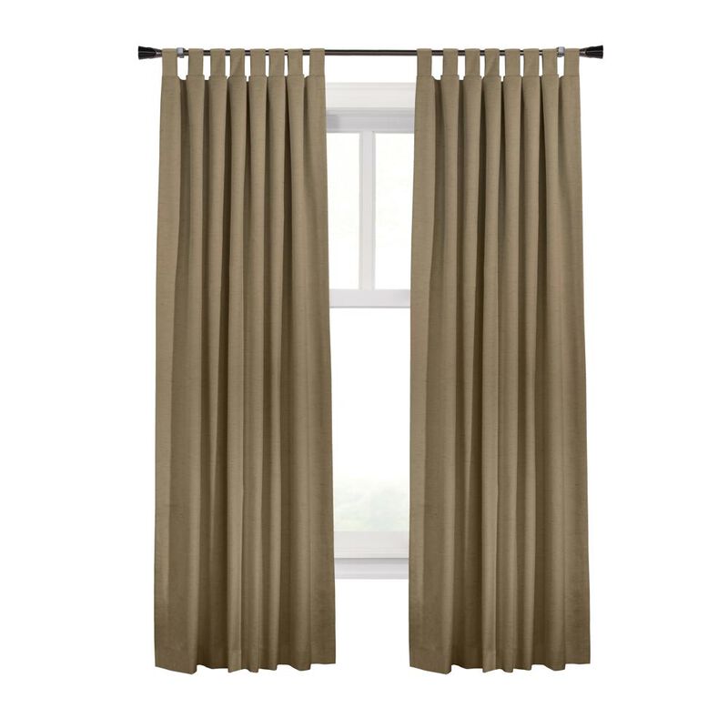Commonwealth Ventura Tab Top Curtain Panel Pair Window Dressing each - 52x84", White