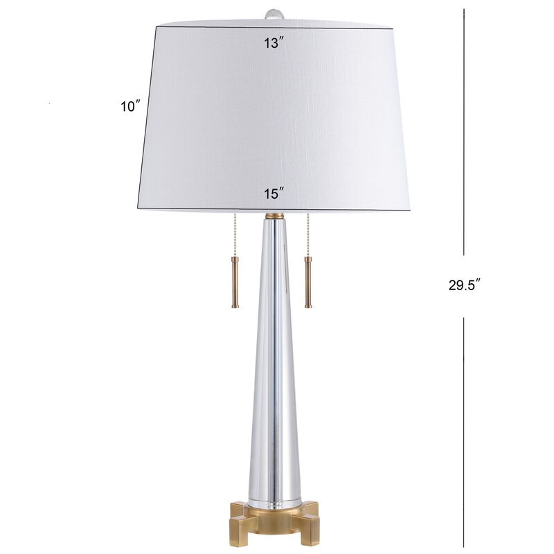 Zoe 2-Light Crystal LED Table Lamp