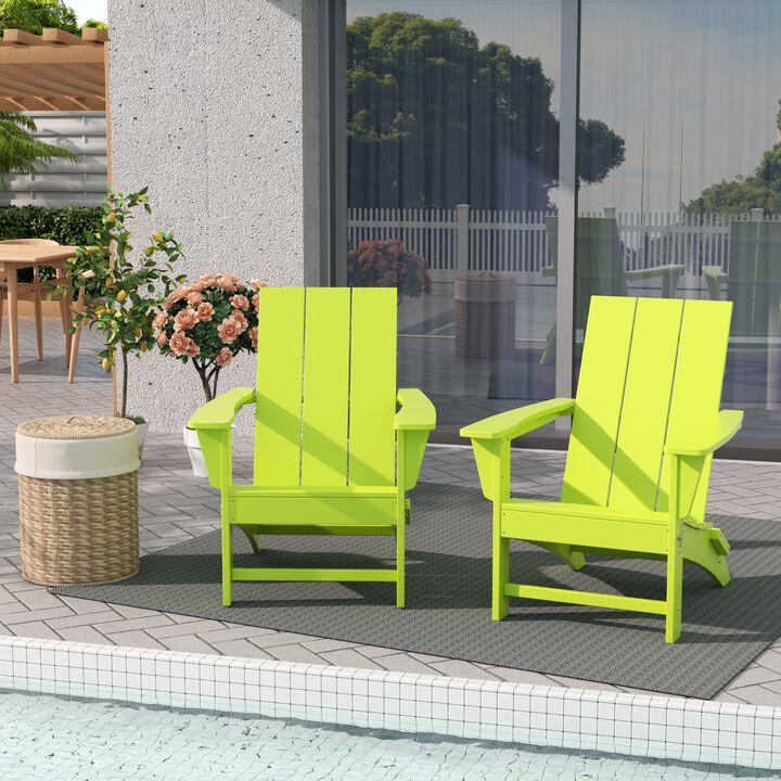 WestinTrends Modern Folding Adirondack Chair (Set of 2)