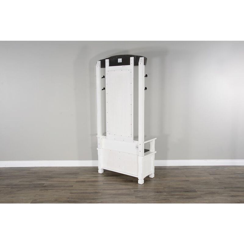 Sunny Designs 78 4-hook Farmhouse Wood Hall Tree