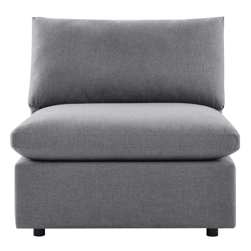 Modway Commix Sunbrella Outdoor Patio Armless Chair, 36 x 36 x 32, Gray