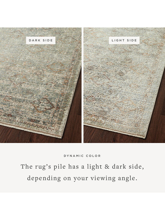 Sonnet SNN02 Lagoon/Gold 18" x 18" Sample Rug