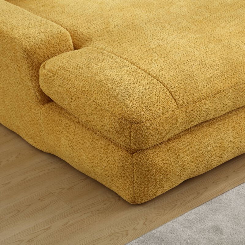 Merax Chenille 2-seater Lazy Sofa With 5 Back Pillows