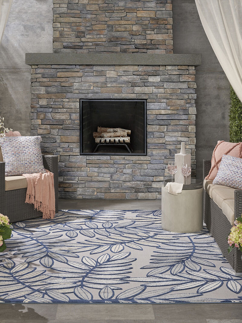 Aloha ALH18 Ivory/Navy 9' x 12' Rug