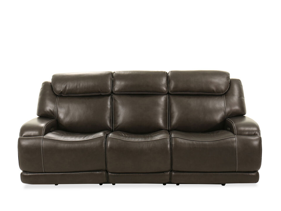 Pewter Power Headrest Sofa