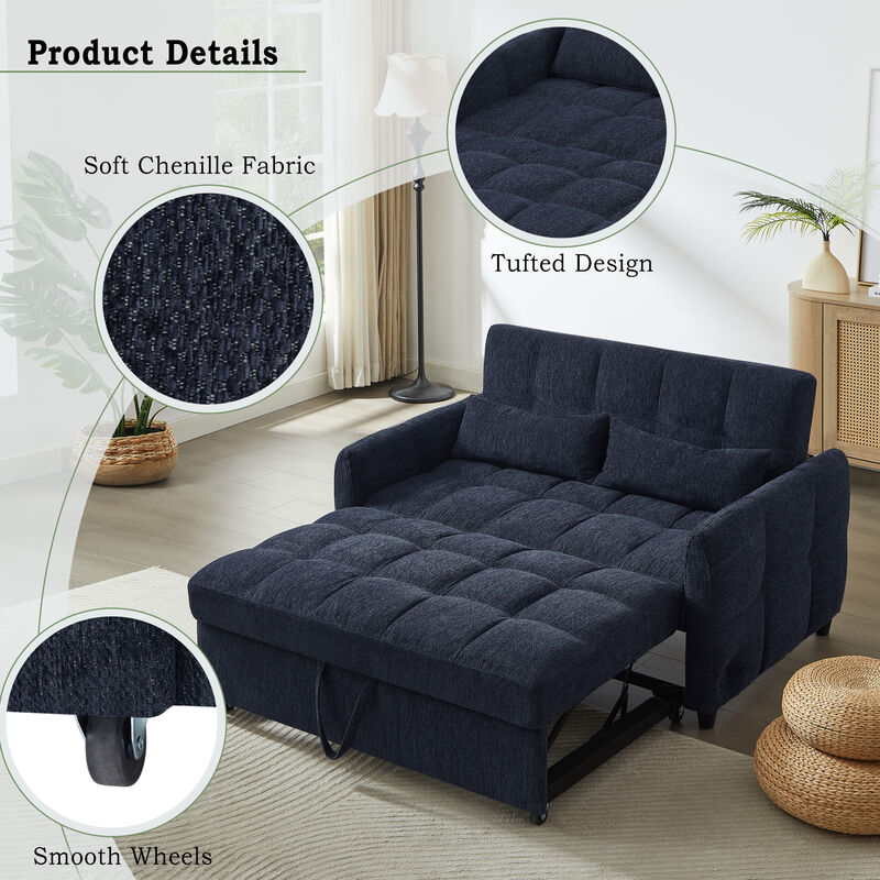 Merax Loveseat Sofa Pull-out Sleeper Sofa with 3 USB Ports