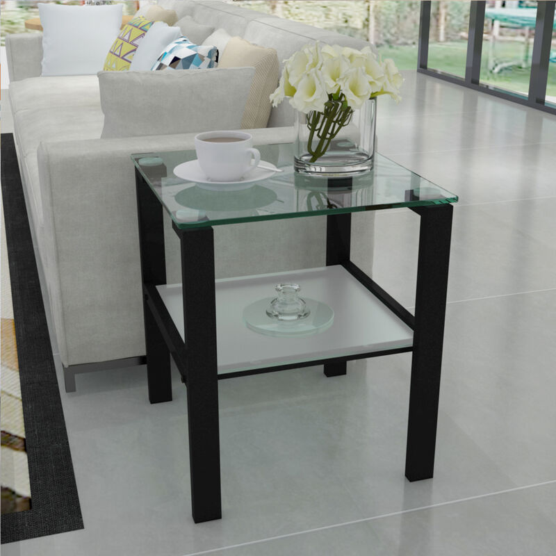 Small Round Glass Tea Table & Bedroom Corner Side Table
