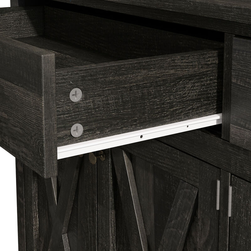 Merax Sideboard Cabinet with 2 Drawers and 4 Doors