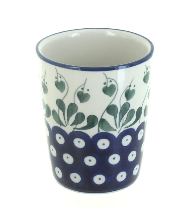 Blue Rose Polish Pottery Hummingbird Bathroom Cup
