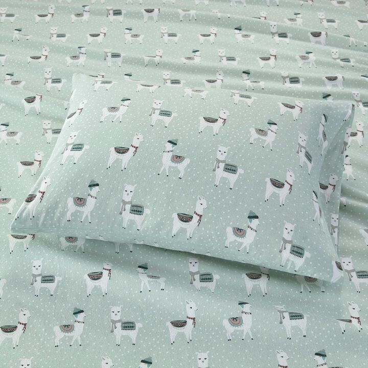Gracie Mills Persephone 4-Peice Cotton Flannel Sheet Set
