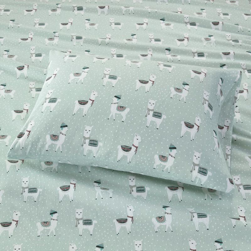 Gracie Mills Persephone 4-Peice Cotton Flannel Sheet Set