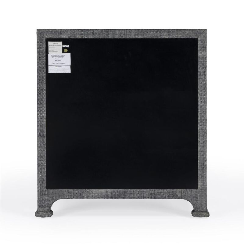 Butler Specialty Chatham Raffia Chest, Charcoal