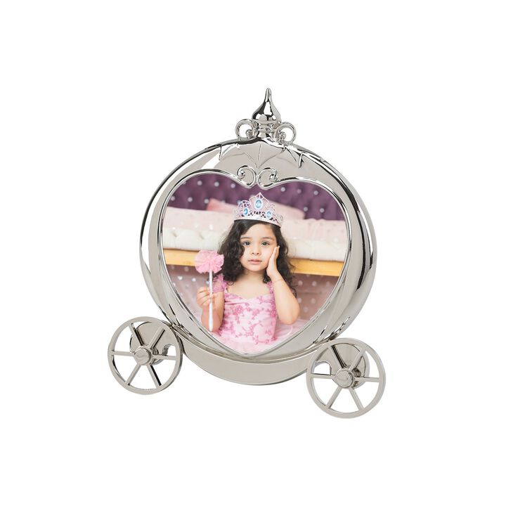 Pumpkin Coach Frame Holds 3.5" x 3.5" Photo, Polished Finish
