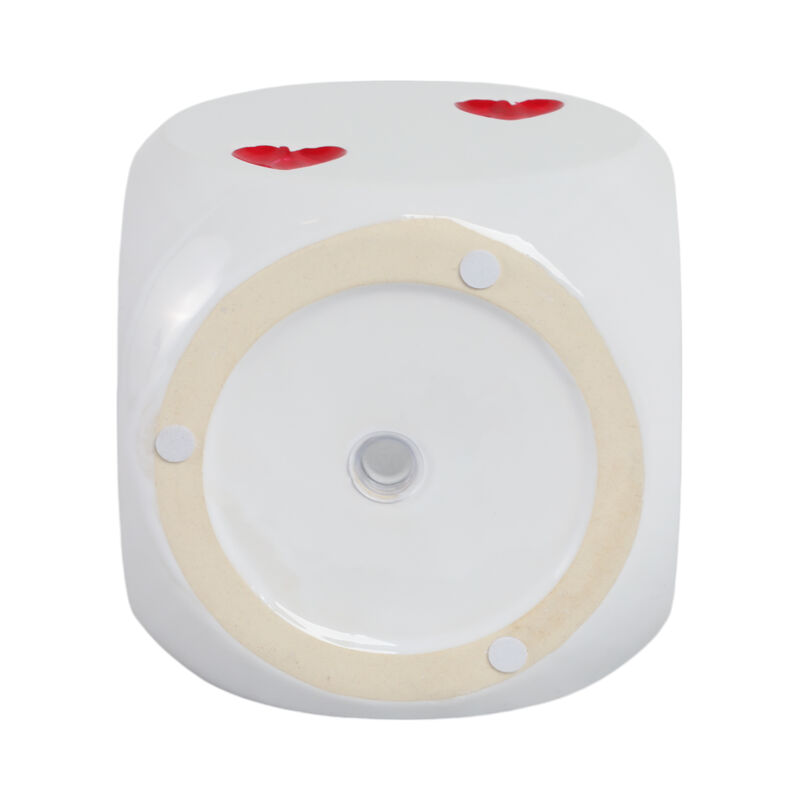6" Dice Planter, White/red