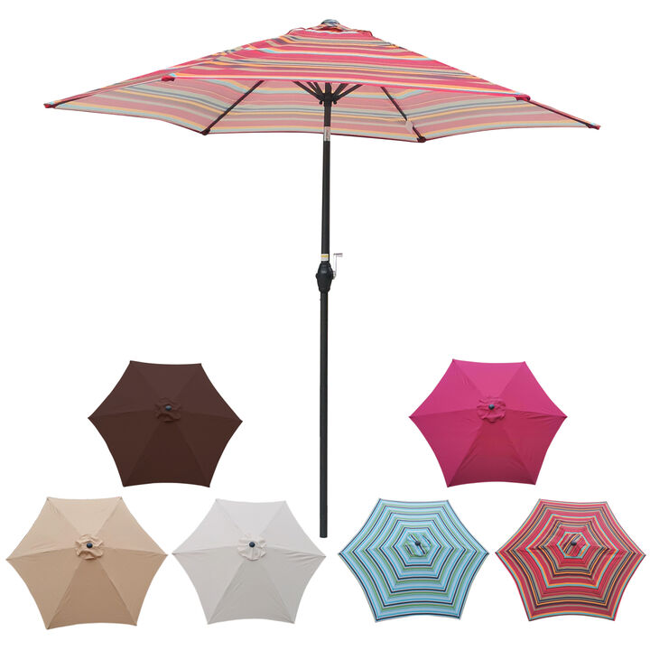 9FT Umbrella Red Stripes
