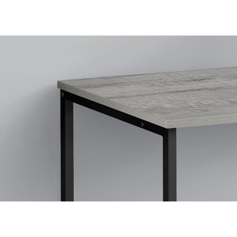 Monarch Specialties I 7778 Computer Desk, Home Office, Laptop, Left, Right Set-up, Storage Drawers, 40"L, Work, Metal, Laminate, Grey, Black, Contemporary, Modern