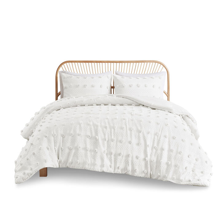Gracie Mills Carmen Elegant Clip Jacquard Duvet Cover Set
