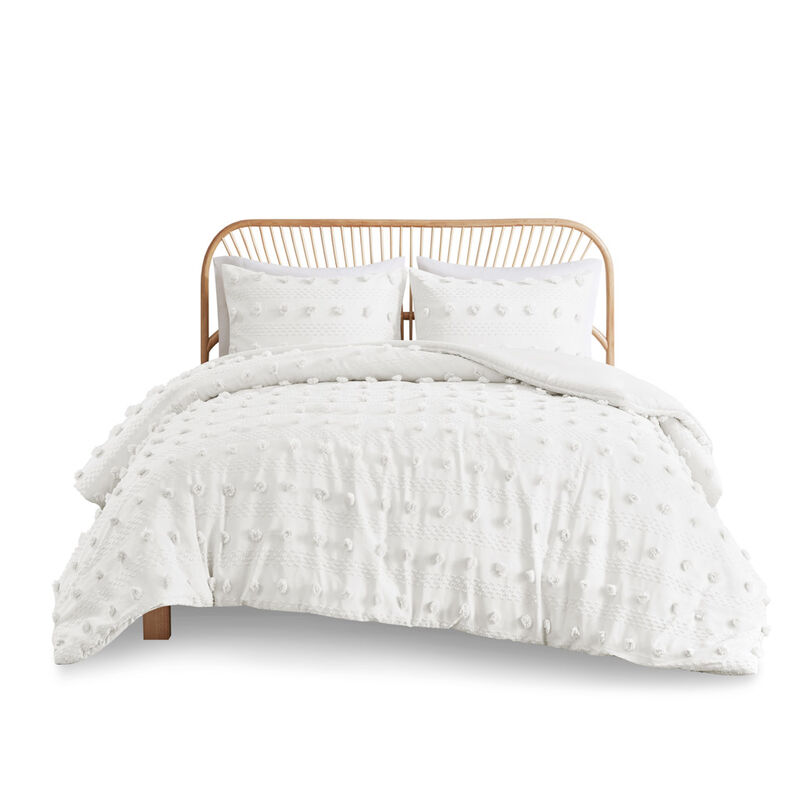 Gracie Mills Carmen Elegant Clip Jacquard Duvet Cover Set