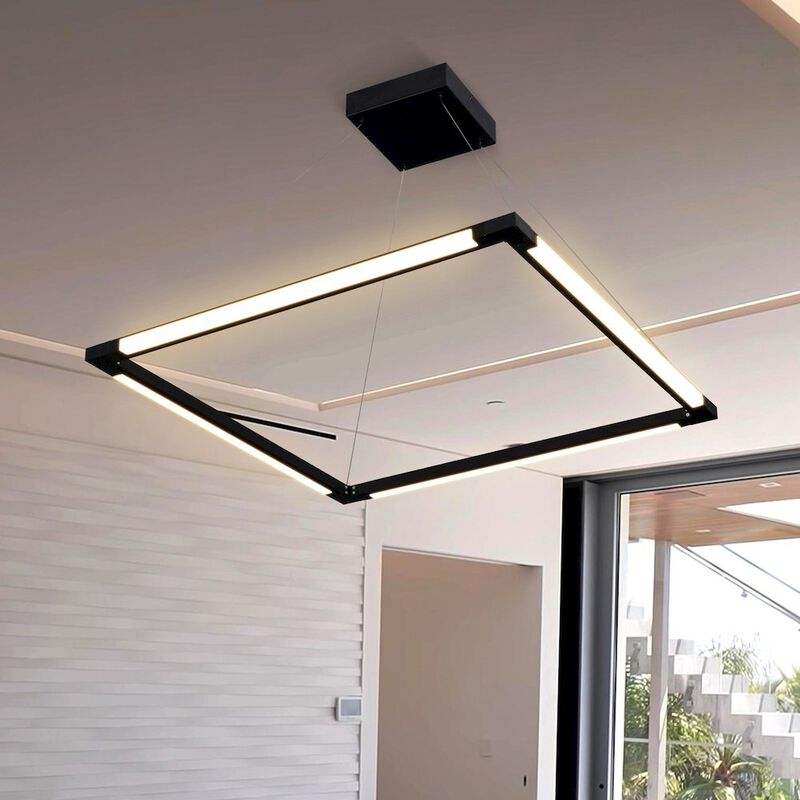 VONN Lighting Integrated LED Height Adjustable Square Chandelier