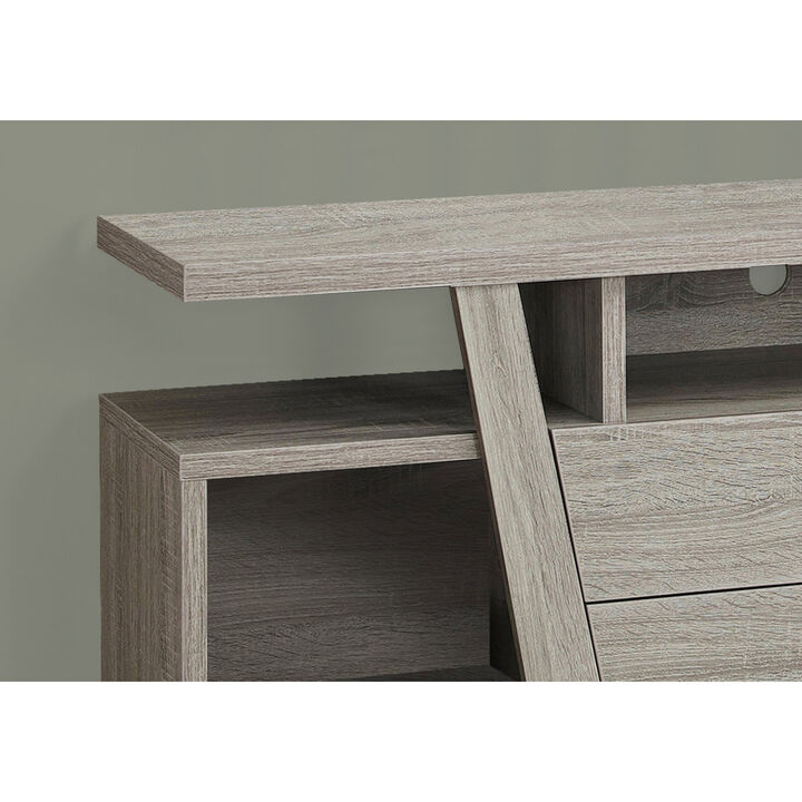 Monarch Specialties I 2721 Tv Stand, 60 Inch, Console, Media Entertainment Center, Storage Drawers, Living Room, Bedroom, Laminate, Brown, Contemporary, Modern