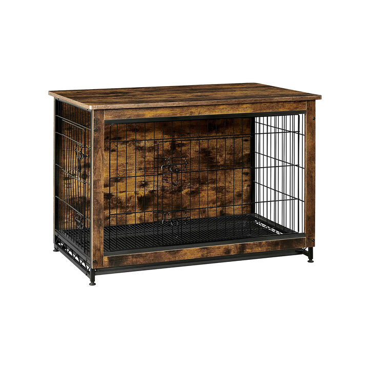 Wooden Dog Crate - Indoor Pet Crate End Table with Removable Tray Wooden Dog Crate - Indoor Pet Crate End Table with Removable Tray