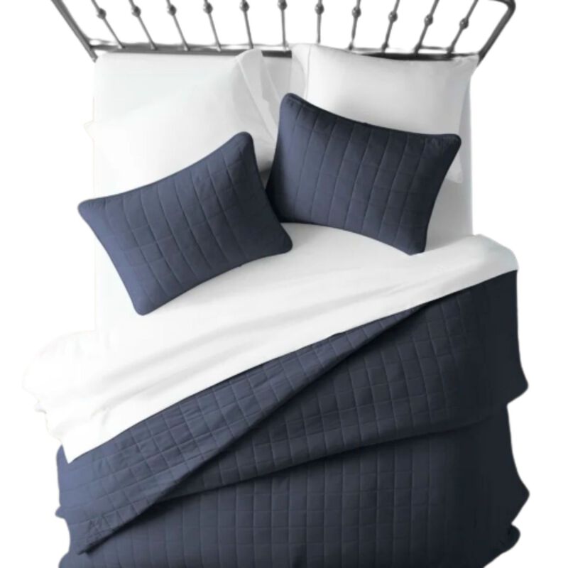Hivvago 3 Piece Microfiber Farmhouse Coverlet Bedspread Set