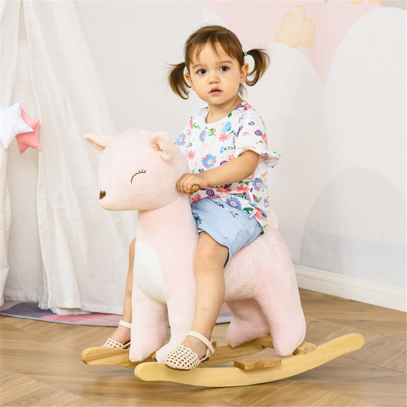 Baby Rocking Horse for 36-72 Months, Plush Ride-On Toy for Preschoolers