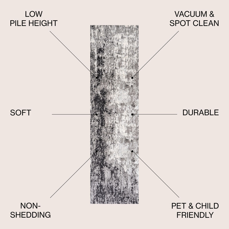Storm Modern Abstract Area Rug