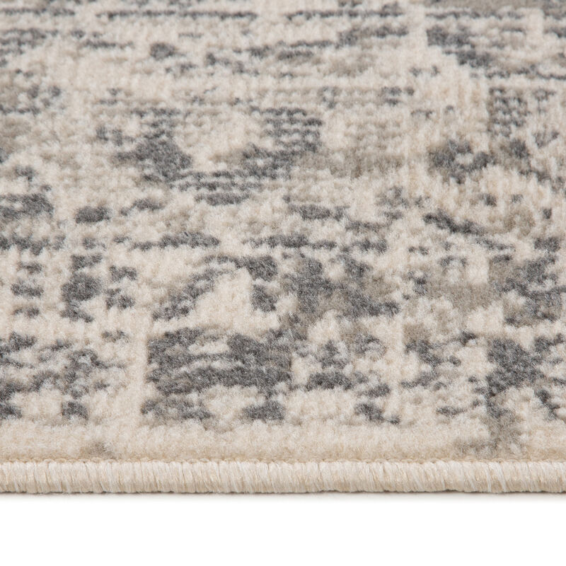 Alpine Dale Medium Gray Medallion Area Rug 7'10" x 10'2"