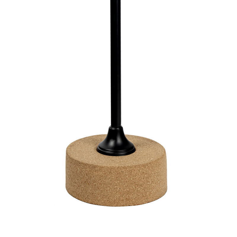 Calix Contemporary Minimalist Metal/Cork Round End Table