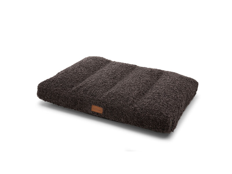 Teddy Dog Ergonomic Mattress - Large, Dark Grey Luxurious Removable Fabric