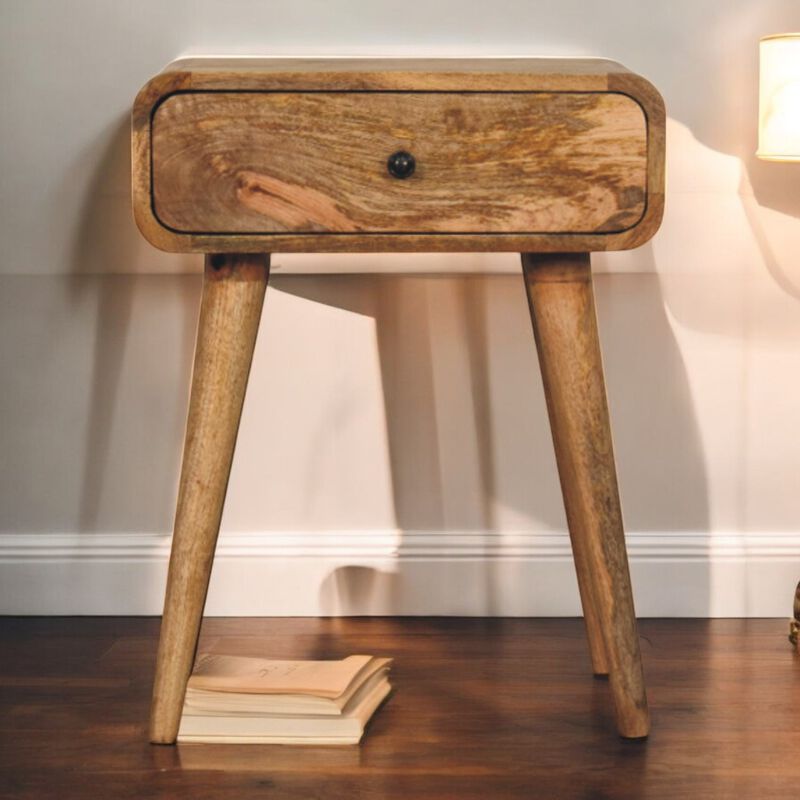 Artisan Furniture Solid Wood Avora Oak-ish Nightstand with 1 drawer