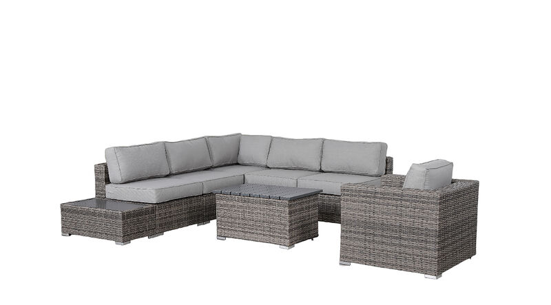 Living Source International Fully Assembled 6 - Person Seating Group with Cushions New