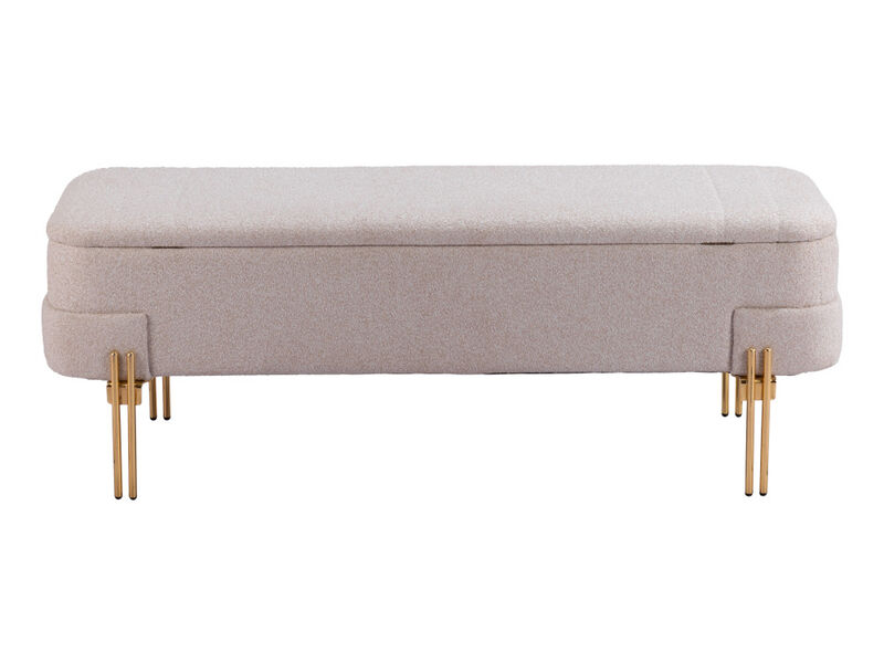 Lebreton Storage Bench Oatmeal Beige