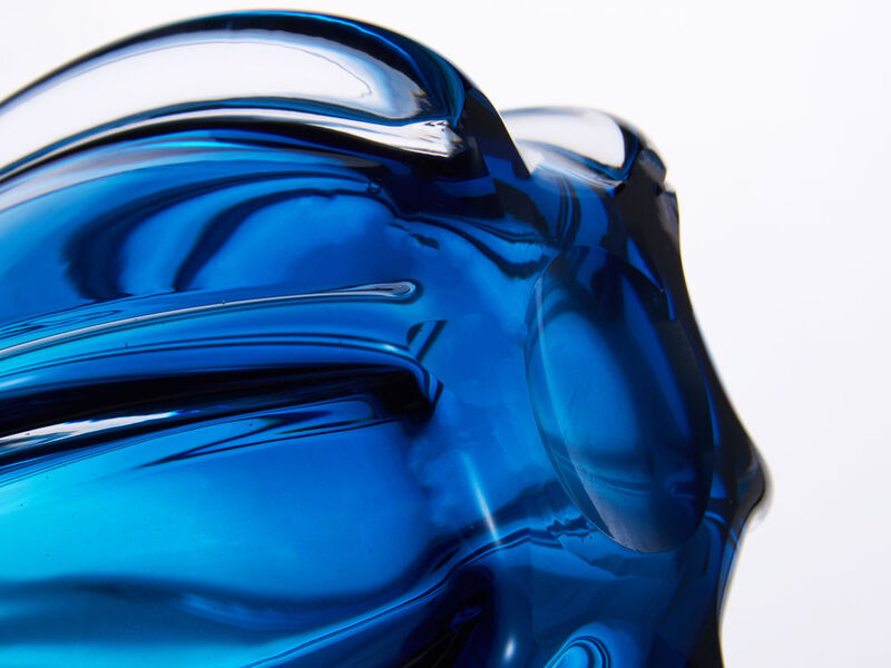 Hand Blown Laine Sommerso Art Glass Vase