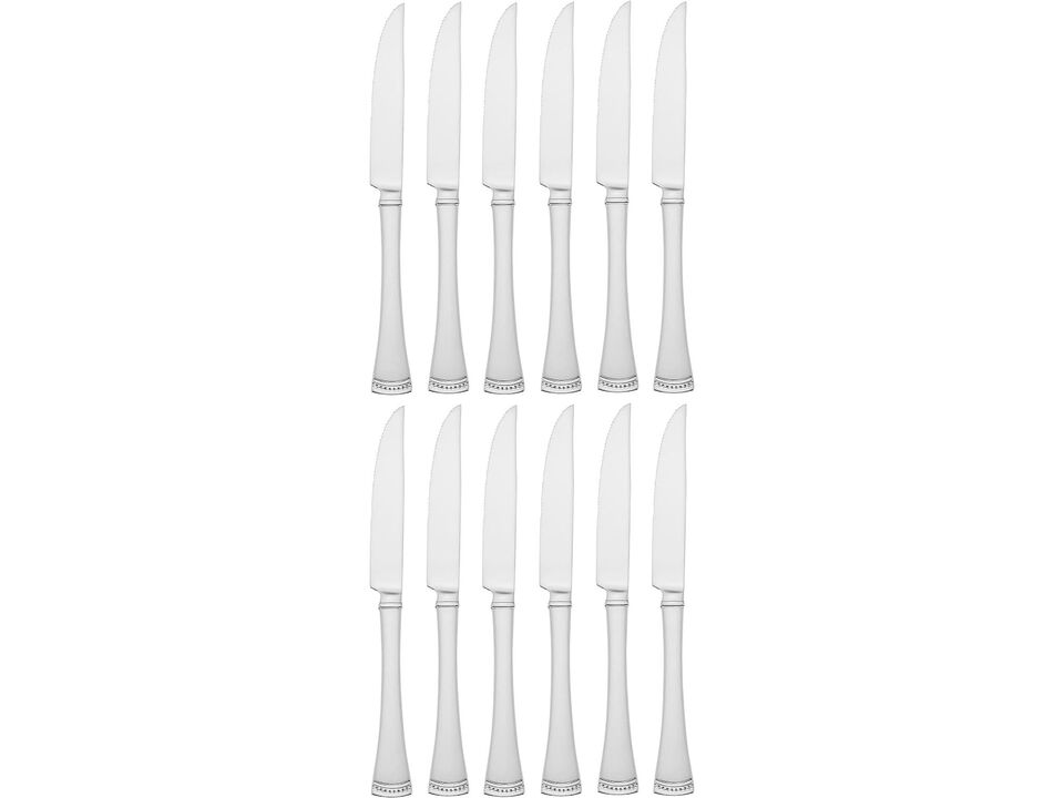 Lenox Portola 12-Piece Steak Knife Set, 3.60 LB, Metallic