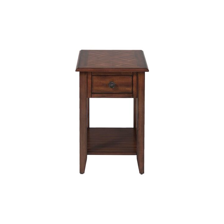 Jofran Medium Brown Chairside Table
