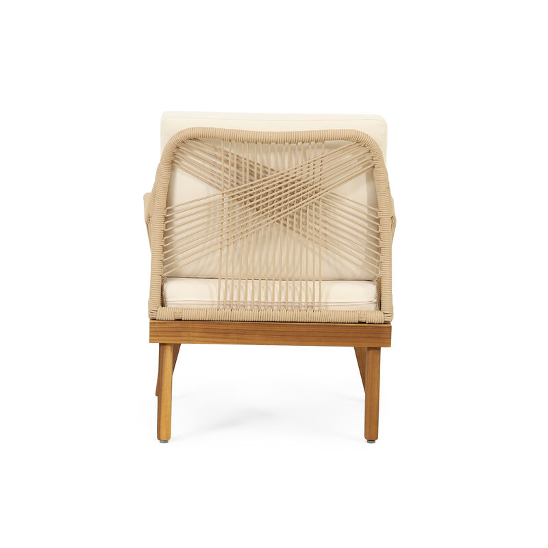 Mid Century Outdoor Wood Club Chair