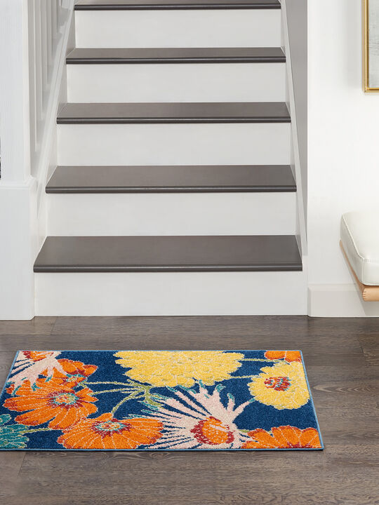 Allur ALR06 Navy/Multicolor 2' x 3' Rug