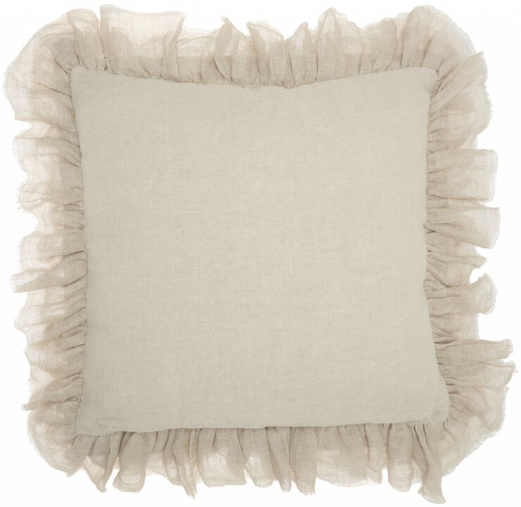 Hivvago Wide Tasseled Marble Steel Blue Throw Pillow