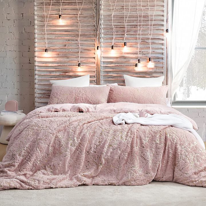 Golden Egg - Coma Inducer® Oversized Comforter - Peachy Pink (with Gold Foil)