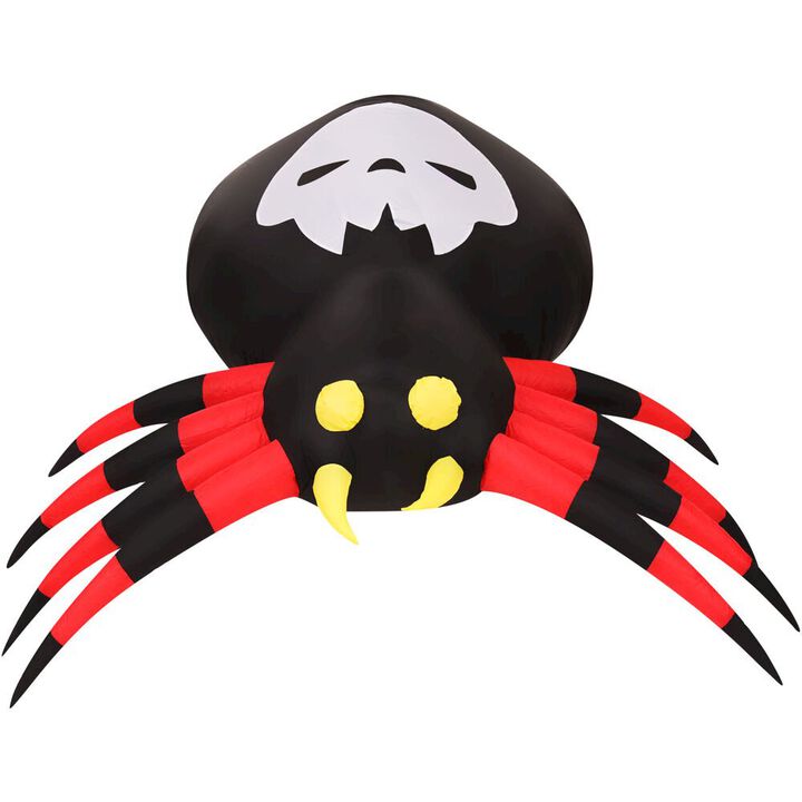 Haunted Hill Farm 6ft Inflatble Spider with Disco Lights