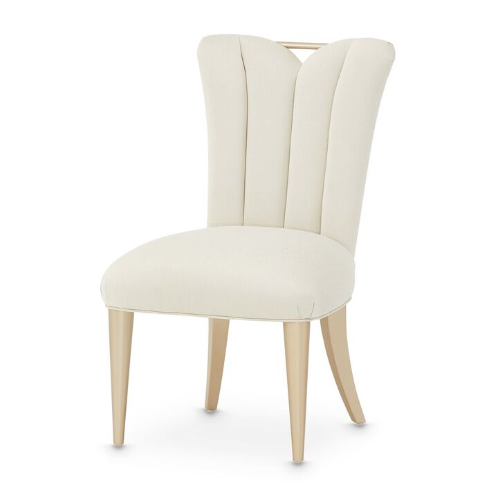 Michael Amini La Rachelle Dining Side Chair - Icicle/Champagne Set of 2