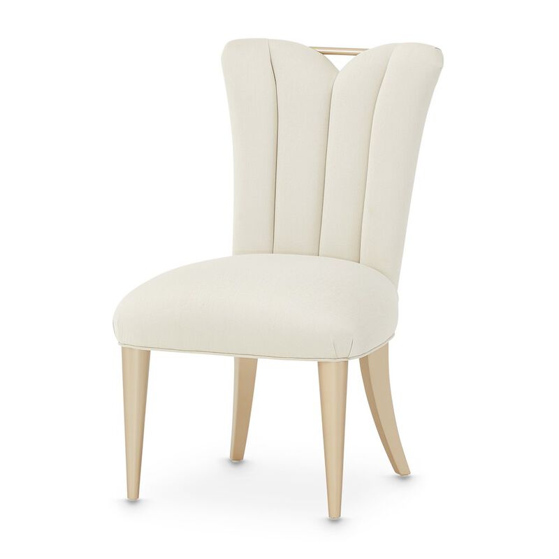 Michael Amini La Rachelle Dining Side Chair - Icicle/Champagne Set of 2